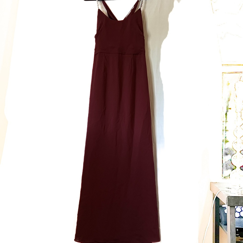 David’s Bridal wine colored dress. New with tags.